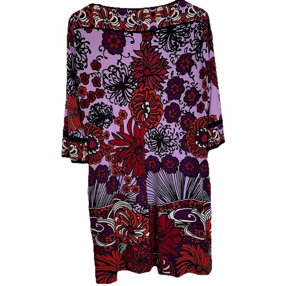 Donna Morgan Psychedelic Floral Mod Go-Go Sheath Shift Dress-Size 14 Party RHS - Picture 3 of 11